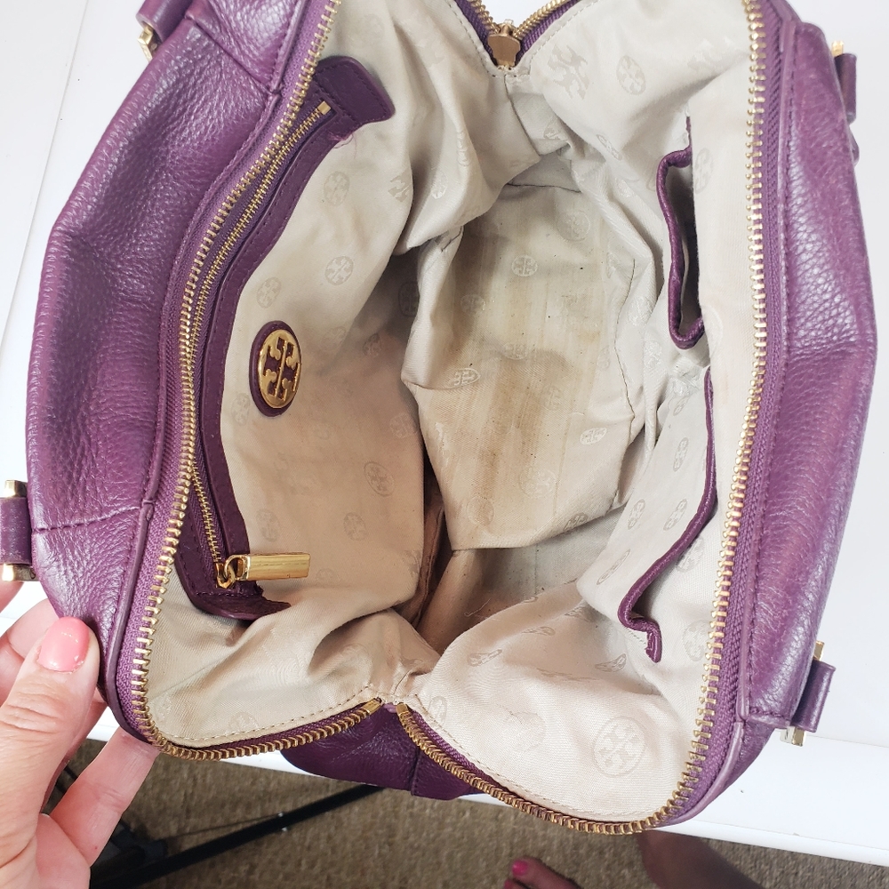 Tory Burch Amanda purple satchel bag - Picture 5 of 8